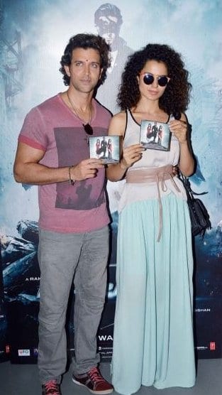 Hrithik Roshan, Kangana Ranaut, Rakesh Roshan and Vivek Oberoi at the Music Launch of Krrish 3