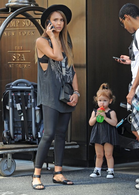 Jessica Alba and her daughter Haven Spotted