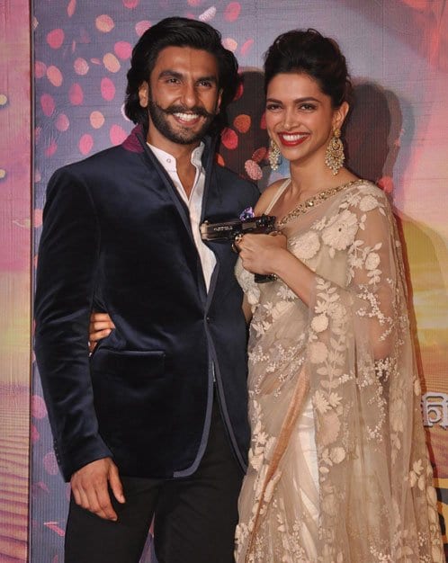 Ranveer Singh and Deepika Padukone at the Launch of Ram Leela Trailer