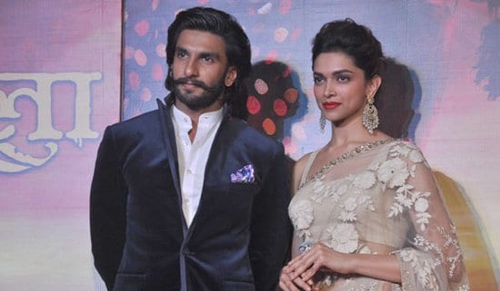 Ranveer Singh and Deepika Padukone at the Launch of Ram Leela Trailer