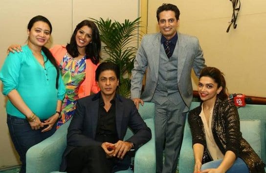 Shah Rukh Khan and Deepika Padukone at a Press Conference in Dubai