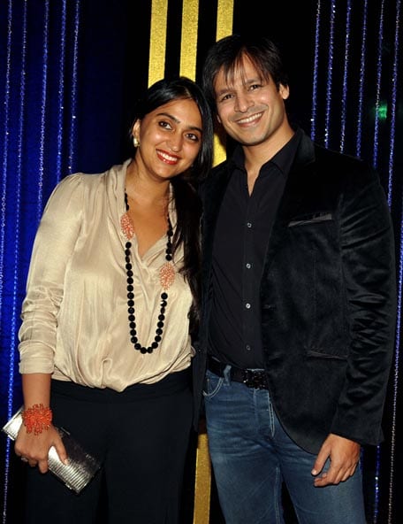 Vivek Oberoi and Priyanka at Rakesh Roshan's Birthday Celebrations