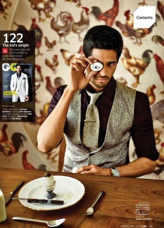 Sidharth Malhotra in GQ Magazine