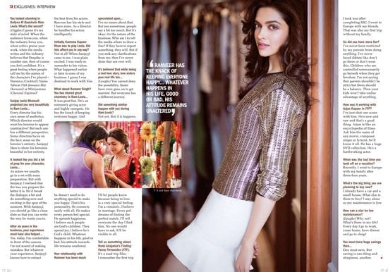 Deepika Padukone Speaks on Ranveer Singh, Sanjay Leela Bhansali and Ram Leela