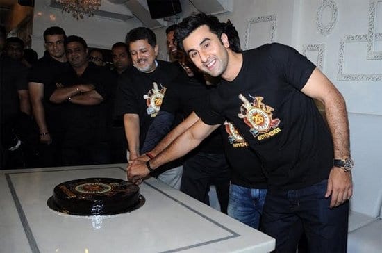 Ranbir Kapoor, Karan Johar, Vikramaditya, Anurag Kashyap at the Bombay Velvet Wrap Up Party