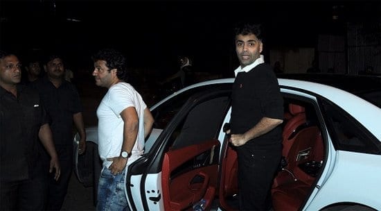 Ranbir Kapoor, Karan Johar, Vikramaditya, Anurag Kashyap at the Bombay Velvet Wrap Up Party