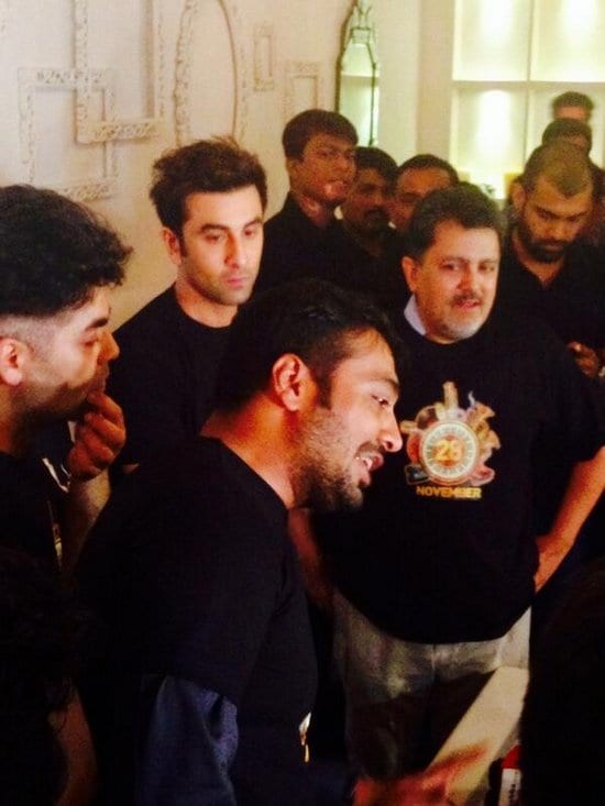 Ranbir Kapoor, Karan Johar, Vikramaditya, Anurag Kashyap at the Bombay Velvet Wrap Up Party