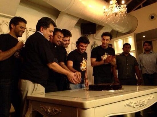 Ranbir Kapoor, Karan Johar, Vikramaditya, Anurag Kashyap at the Bombay Velvet Wrap Up Party