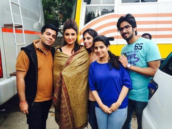 Ranveer Singh and Parineeti Chopra on the sets of Kill Dill