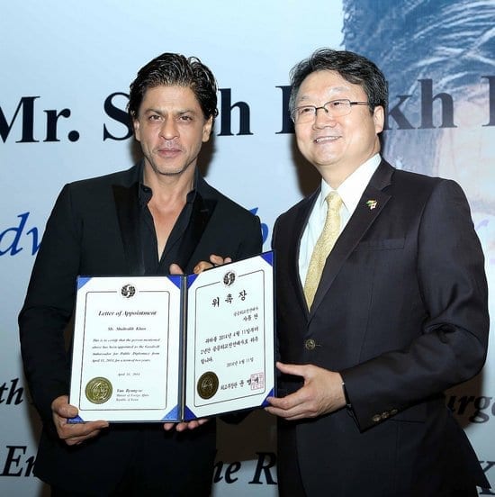 Shah Rukh Khan is Korea's Goodwill Ambassador