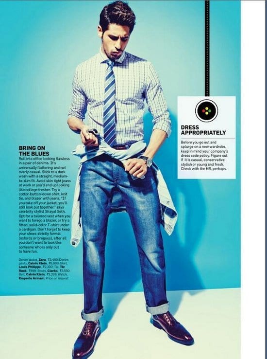 Sidharth Malhotra in Men's Health India Magazine