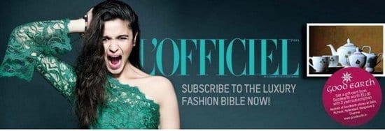 Alia Bhatt on L'Officiel Magazine