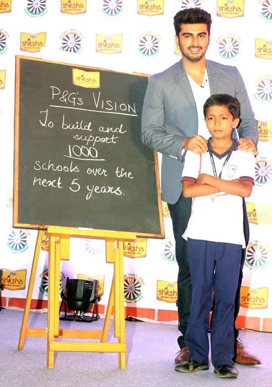 Arjun Kapoor Supports P&G Shiksha for Education of Underprivileged Children