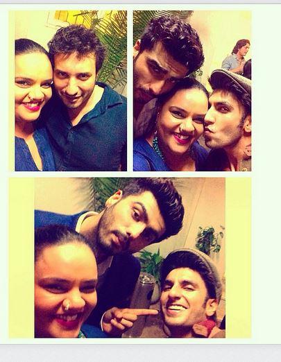 Deepika Padukone, Ranveer Singh, Arjun Kapoor, Anaita Adajania and Homi Adajania in Selfies