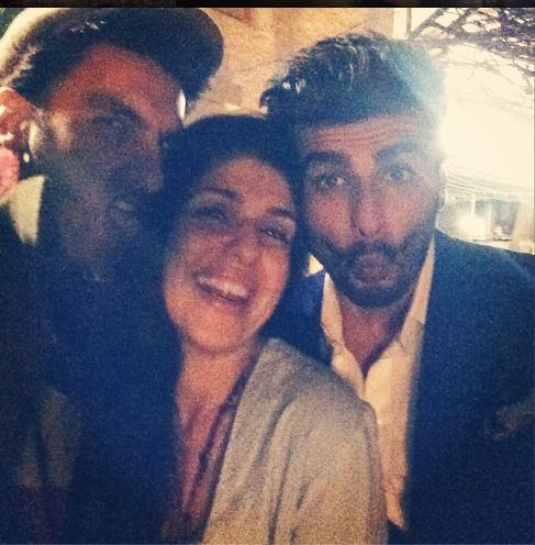 Deepika Padukone, Ranveer Singh, Arjun Kapoor, Anaita Adajania and Homi Adajania in Selfies