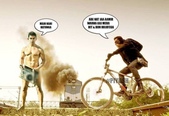 Joke of the Day - Aamir Khan in the Poster of PK or Peekay