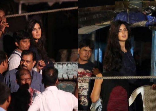 Saif Ali Khan and Katrina Kaif on the sets of Phantom