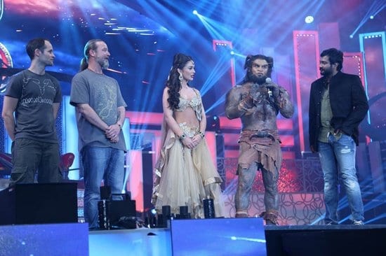 Vikram, Shankar, AR Rahman, Arnold Schwarzenegger and Rajnikanth at the I Music Launch