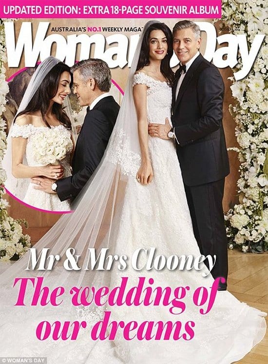 George Clooney gets married to Amal Alamuddin, appear on Magazine Covers