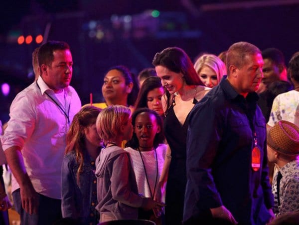 Angelina Jolie with her Daughters Shiloh and Zahara at Nickelodeon's 28th Annual Kids' Choice Awards