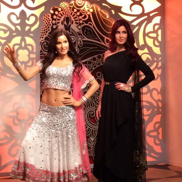 Katrina Kaif with her Wax Statue at Madame Tussauds in London