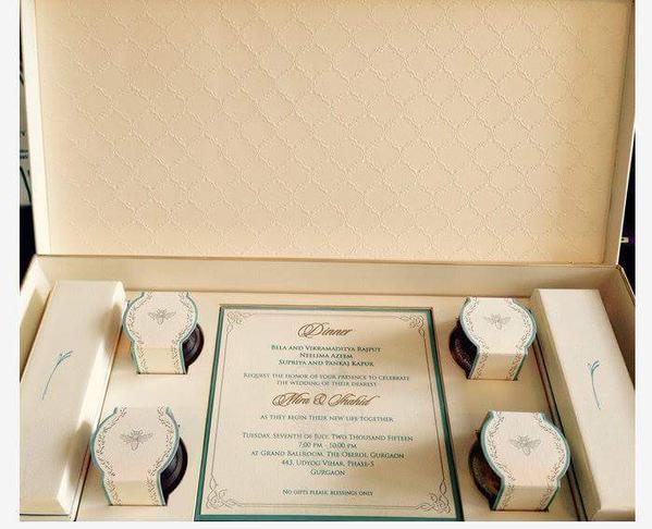 Shahid Kapoor and Mira Rajput's Wedding Card