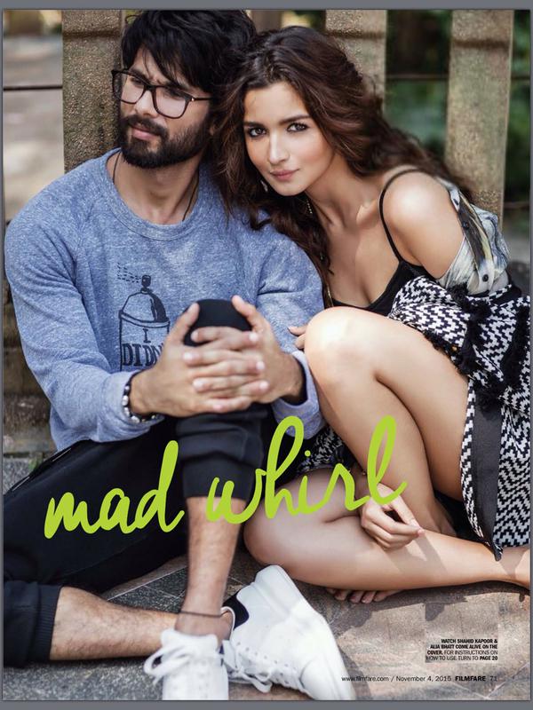 Shahid Kapoor and Alia Bhatt on Filmfare Magazine