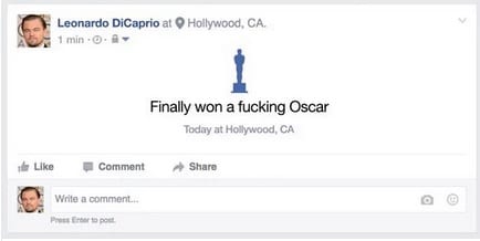 Joke of the Day-Leonardo DiCaprio Winning An Oscar