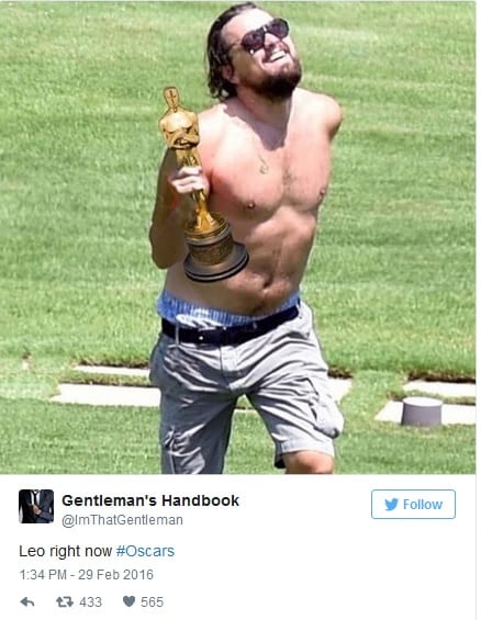 Joke of the Day-Leonardo DiCaprio Winning An Oscar