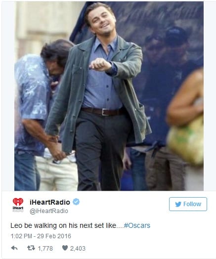 Joke of the Day-Leonardo DiCaprio Winning An Oscar