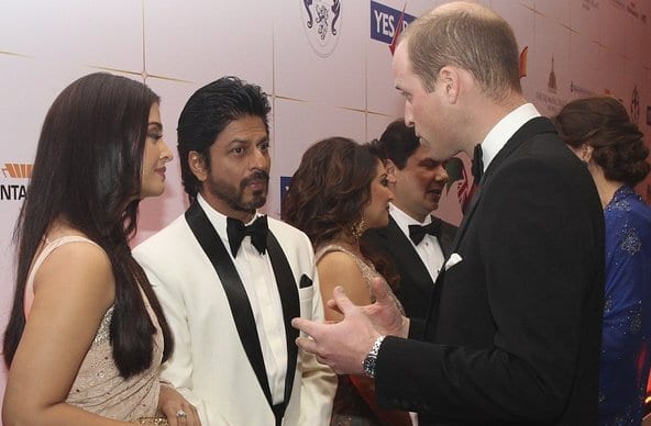 Shah Rukh Khan and Aishwarya Rai Bachchan Meet Kate Middleton and Prince William