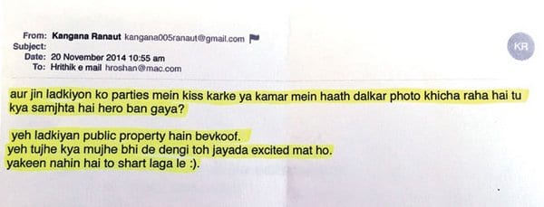 Hrithik Roshan releases Kangana Ranaut's Emails