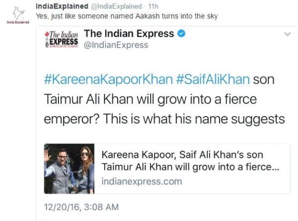 Internet People are making fun of Saif Ali Khan and Kareena Kapoor's choice of baby name- Taimur