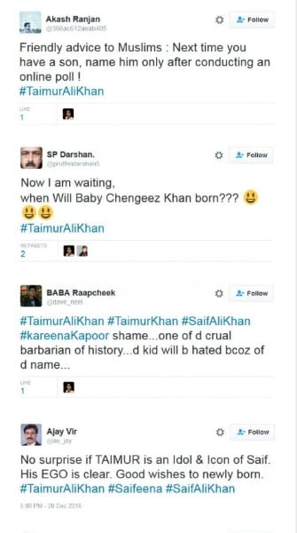 Internet People are making fun of Saif Ali Khan and Kareena Kapoor's choice of baby name- Taimur