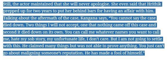 Kangana Ranaut openly spoke about the Hrithik-Kangana drama