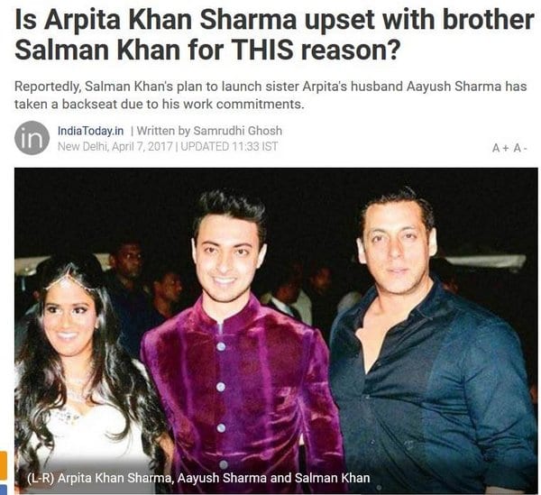 Salman Khan officially confirms the launch of his brother-in-law